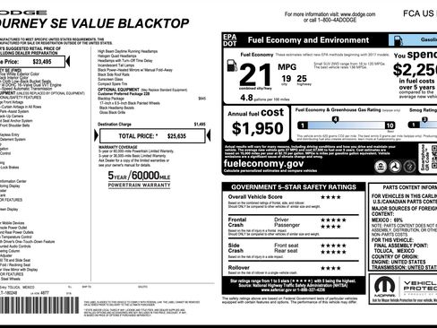 Used 2020 Dodge Journey SE w/ Blacktop Package FWD image 2