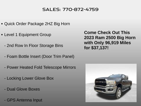 Used 2023 RAM 2500 Big Horn w/ Level 1 Equipment Group image 5