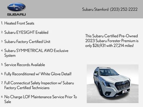 Certified 2023 Subaru Forester Premium AWD/4WD image 2