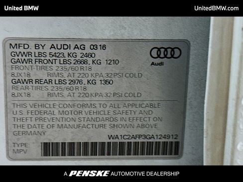 Used 2016 Audi Q5 2.0T Premium w/ Audi MMI Navigation Plus image 15