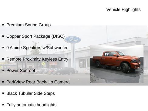 Used 2017 RAM 1500 Sport w/ Copper Sport Package image 20