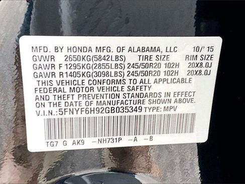 Used 2016 Honda Pilot Touring image 19