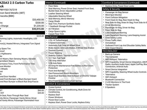 Used 2025 MAZDA MAZDA3 Carbon image 9