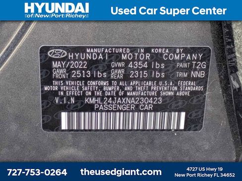 Used 2022 Hyundai Sonata SE w/ Cargo Package image 12