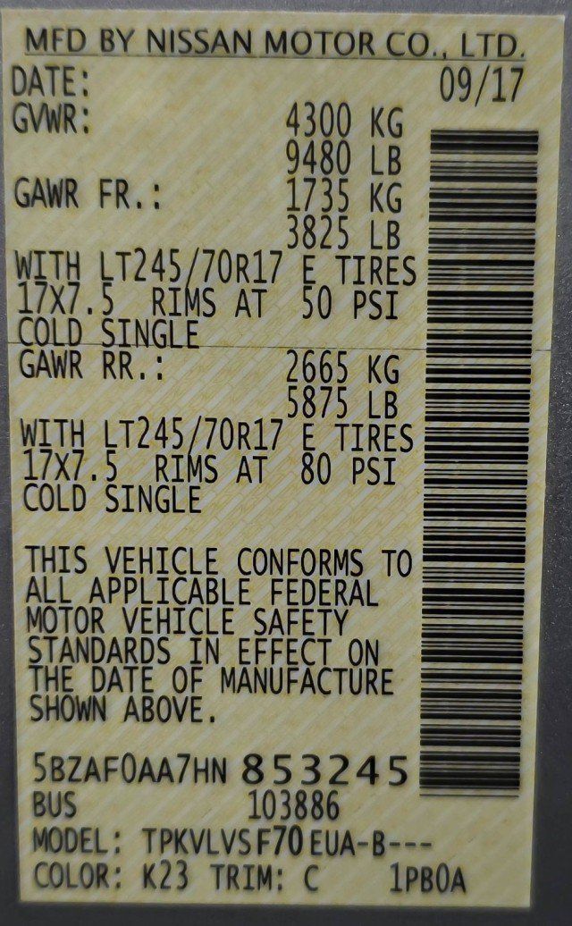 Used 2017 Nissan NV 3500 SL RWD image 37