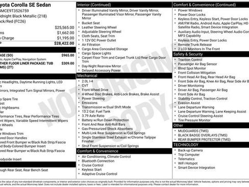 Certified 2026 Toyota Corolla SE w/ SE Package FWD image 3