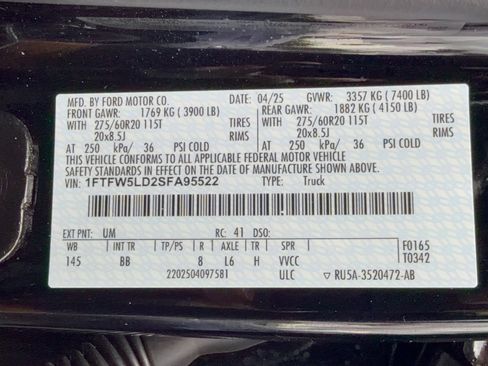 Used 2025 Ford F150 Lariat w/ Equipment Group 502A High AWD/4WD image 31