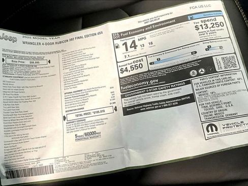 New 2025 Jeep Wrangler Unlimited Rubicon 392 image 16