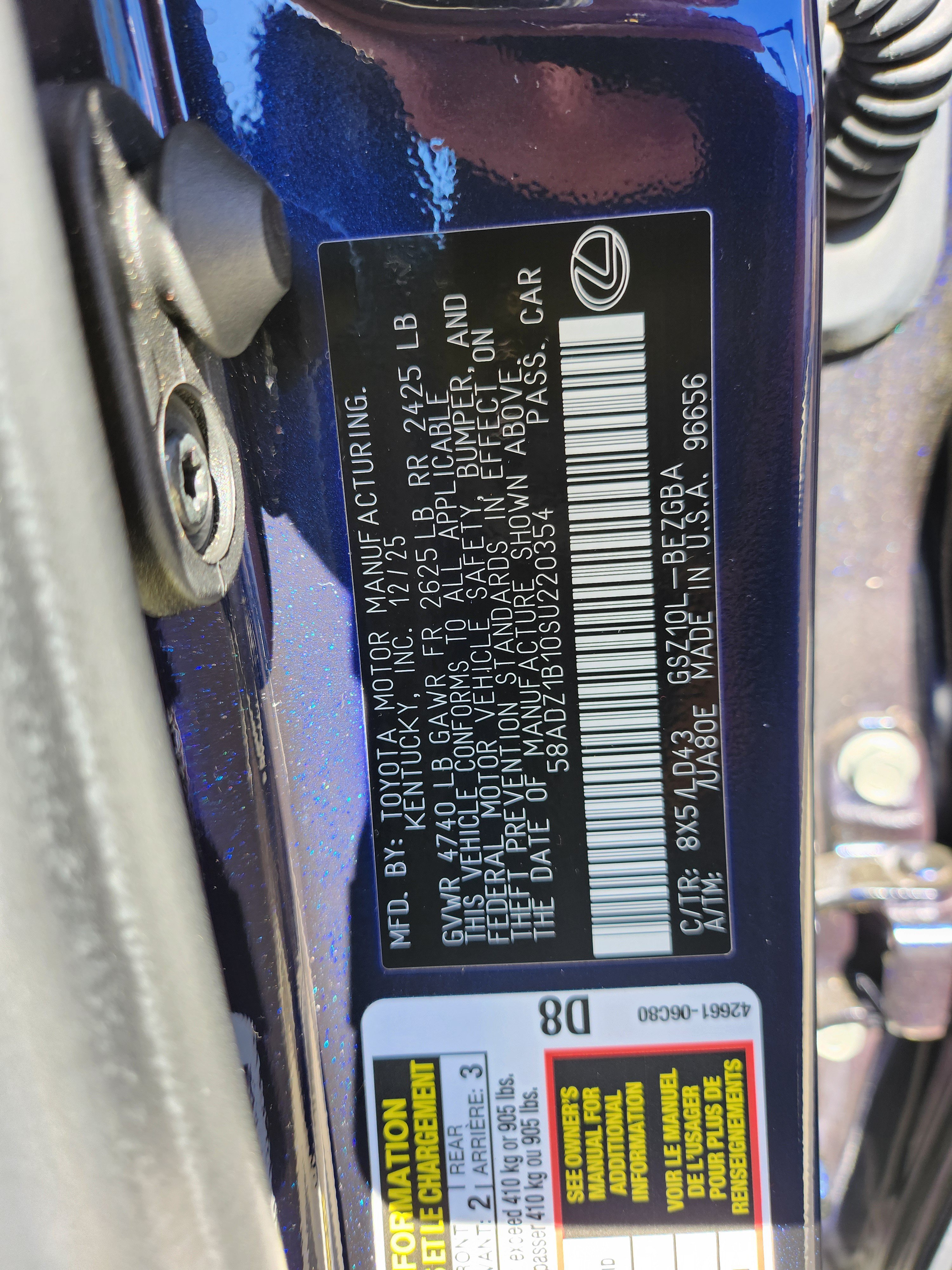 Certified 2025 Lexus ES 350 w/ Premium Package FWD image 30