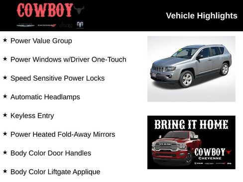 Used 2016 Jeep Compass Sport w/ Power Value Group FWD image 2