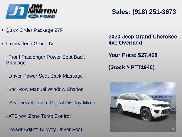 Used 2023 Jeep Grand Cherokee Overland w/ Luxury Tech Group IV AWD/4WD image 8