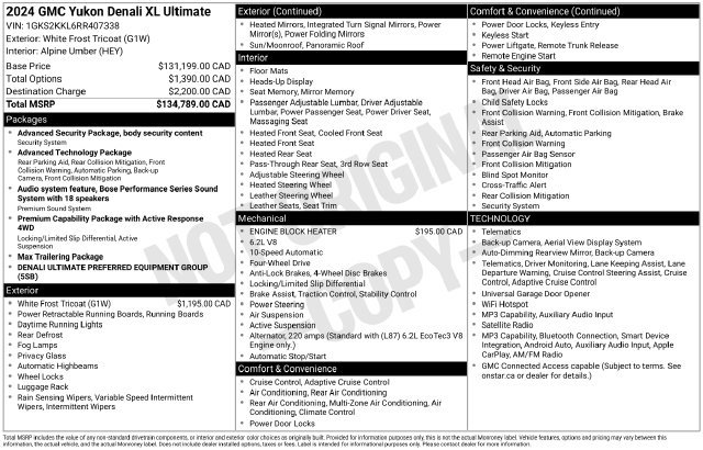 Used 2024 GMC Yukon XL Denali Ultimate AWD/4WD image 52