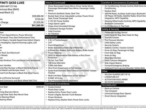 Used 2019 INFINITI QX50 Luxe image 45