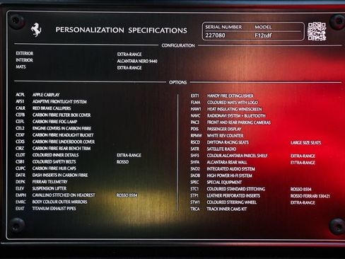 Certified 2017 Ferrari F12tdf RWD image 66