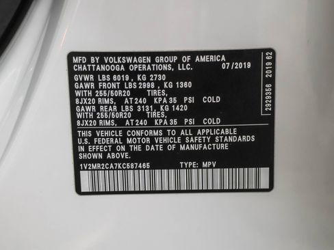 Used 2019 Volkswagen Atlas SEL AWD/4WD image 53