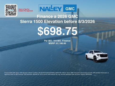 New 2026 GMC Sierra 1500 Elevation w/ Preferred Package RWD image 7