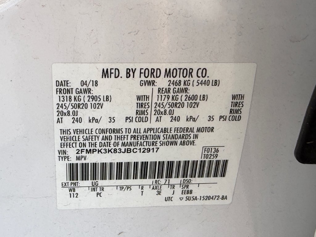 Used 2018 Ford Edge Titanium w/ Equipment Group 301A FWD image 33