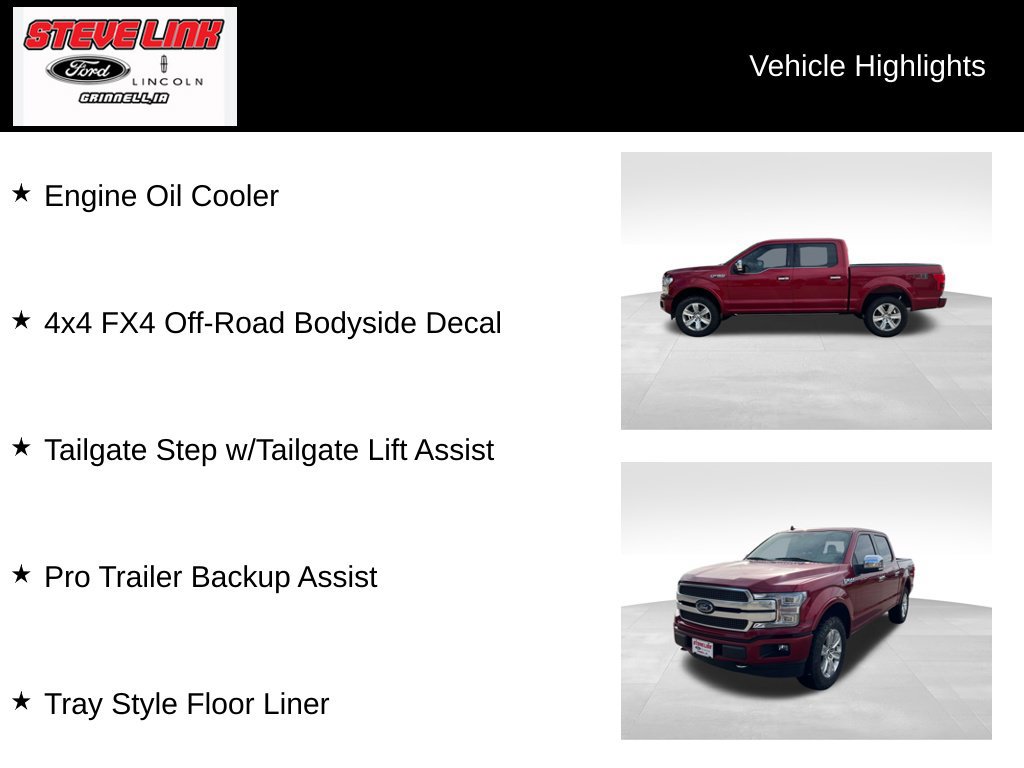 Used 2019 Ford F150 Platinum w/ Equipment Group 701A Luxury AWD/4WD image 22