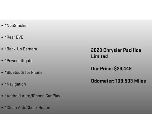 Used 2023 Chrysler Pacifica Limited w/ Uconnect Theater Family Group FWD image 24
