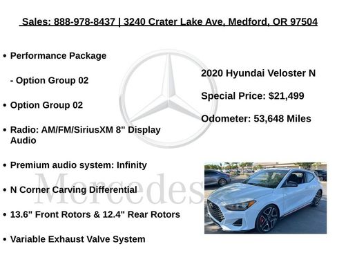 Used 2020 Hyundai Veloster N w/ Performance Package FWD image 6