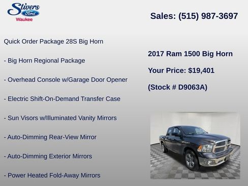 Used 2017 RAM 1500 Big Horn AWD/4WD image 8