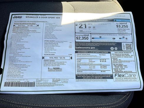 New 2026 Jeep Wrangler Unlimited Sport AWD/4WD image 12