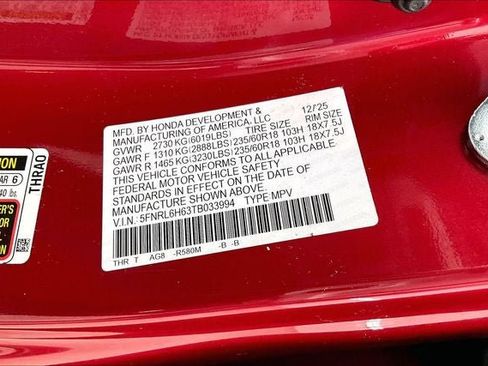 Certified 2026 Honda Odyssey EX-L image 33