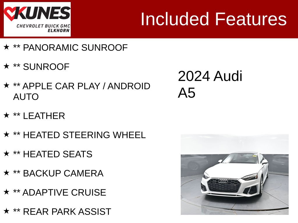 Used 2024 Audi A5 2.0T Premium Plus AWD/4WD image 2