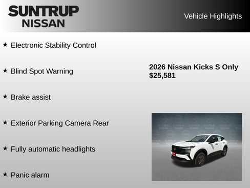 Used 2026 Nissan Kicks S FWD image 30