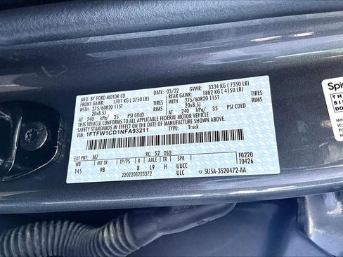 Used 2022 Ford F150 Platinum w/ Equipment Group 701A High image 37