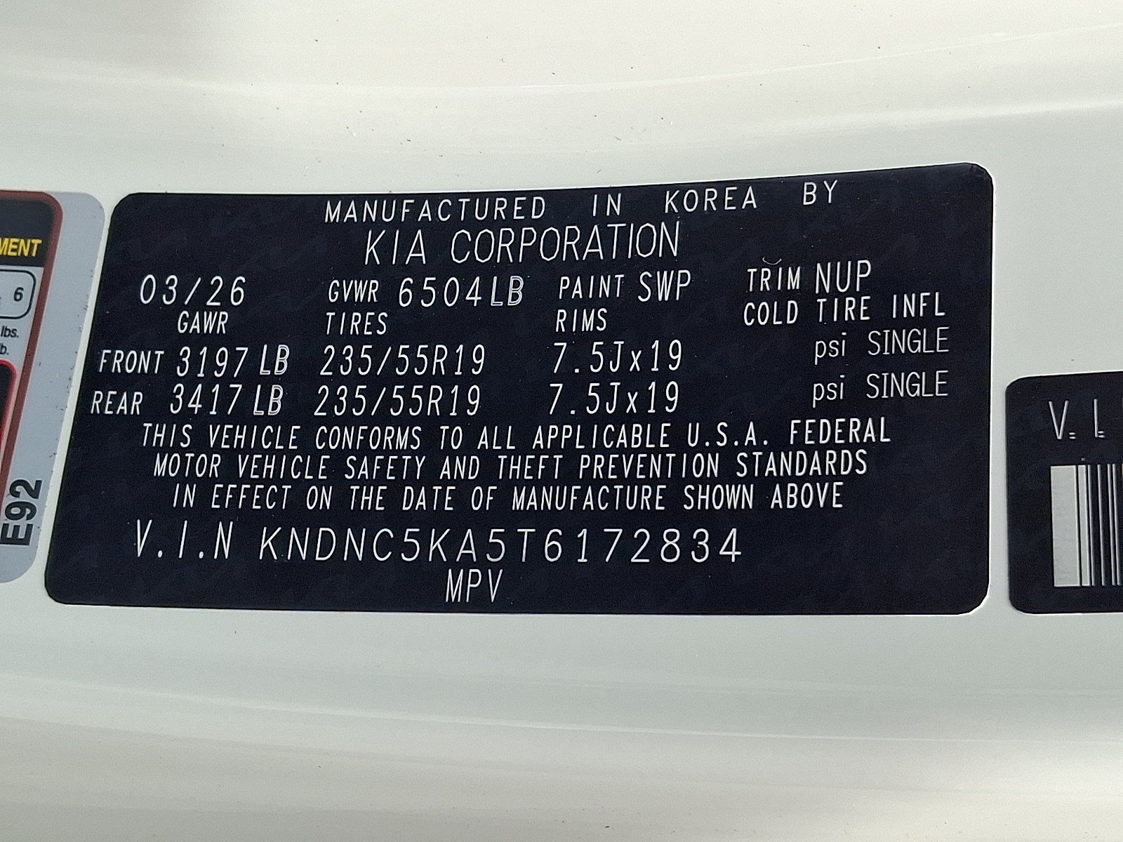 New 2026 Kia Carnival EX FWD image 13