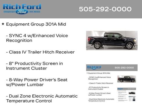 Certified 2023 Ford F150 XLT w/ Equipment Group 301A Mid AWD/4WD image 16
