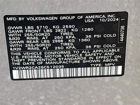 Used 2025 Volkswagen Atlas SE FWD image 36