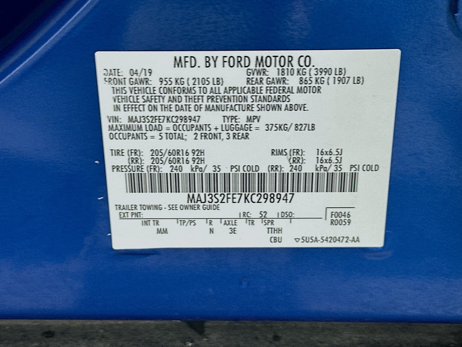 Used 2019 Ford EcoSport S FWD image 30