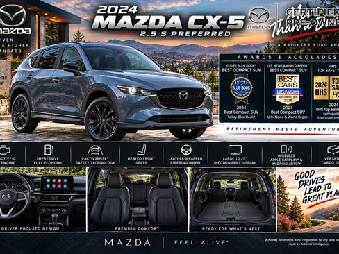 Used 2024 MAZDA CX-5 AWD 2.5 S w/ Preferred Package image 2