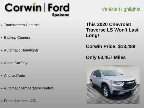 Used 2020 Chevrolet Traverse LS image 6