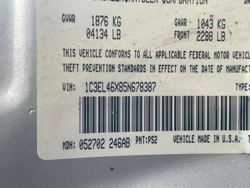 Used 2005 Chrysler Sebring Sedan image 11