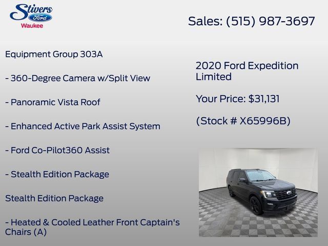Used 2020 Ford Expedition Limited w/ Equipment Group 303A AWD/4WD image 8
