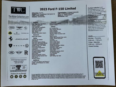 Used 2023 Ford F150 Limited AWD/4WD image 46