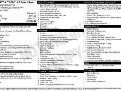 New 2026 MAZDA CX-30 AWD 2.5 S w/ Select Sport Pkg