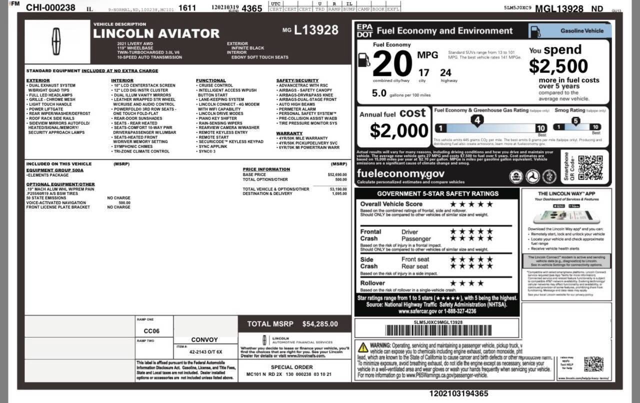 Used 2021 Lincoln Aviator AWD image 5