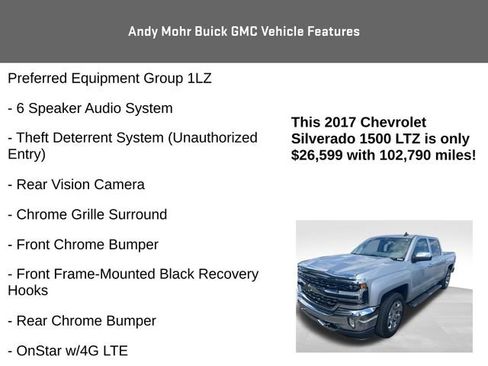 Used 2017 Chevrolet Silverado 1500 LTZ w/ Sport Package AWD/4WD image 12
