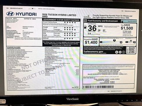 New 2026 Hyundai Tucson Limited image 19