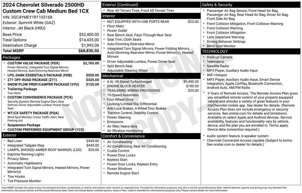 Used 2024 Chevrolet Silverado 2500 Custom w/ Custom Value Package AWD/4WD image 32