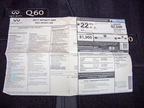Used 2017 INFINITI Q60 Red Sport 400 image 38