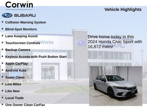 Used 2024 Honda Civic Sport image 6