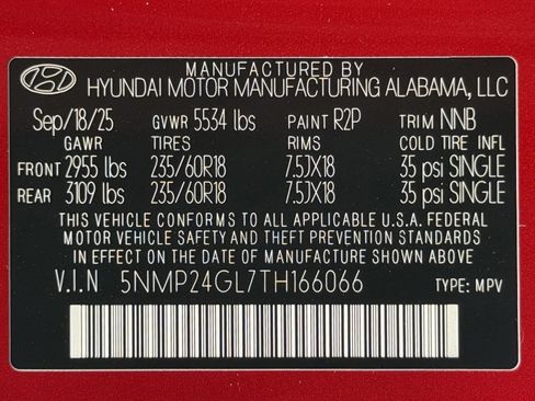 Certified 2026 Hyundai Santa Fe SEL FWD image 29