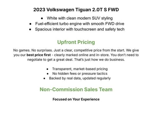 Used 2023 Volkswagen Tiguan S w/ IQ.Drive Package FWD image 3