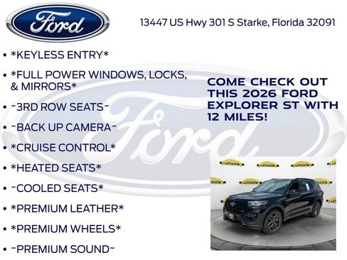 New 2026 Ford Explorer ST w/ Sun And Sound Package AWD/4WD image 10