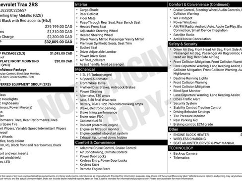 Used 2025 Chevrolet Trax RS w/ Sunroof Package FWD image 28